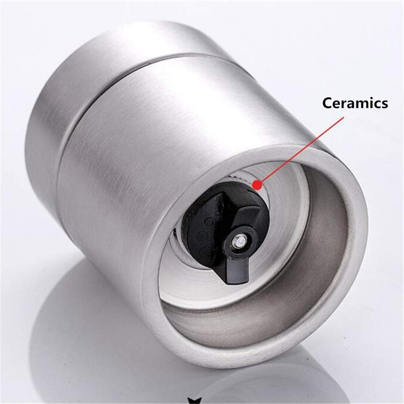 [Australia - AusPower] - Manual Stainless Steel 2 in 1 Salt and Pepper Grinder Dual Hand Spice Mill with Ceramic Core Kitchen Gadget Tool 