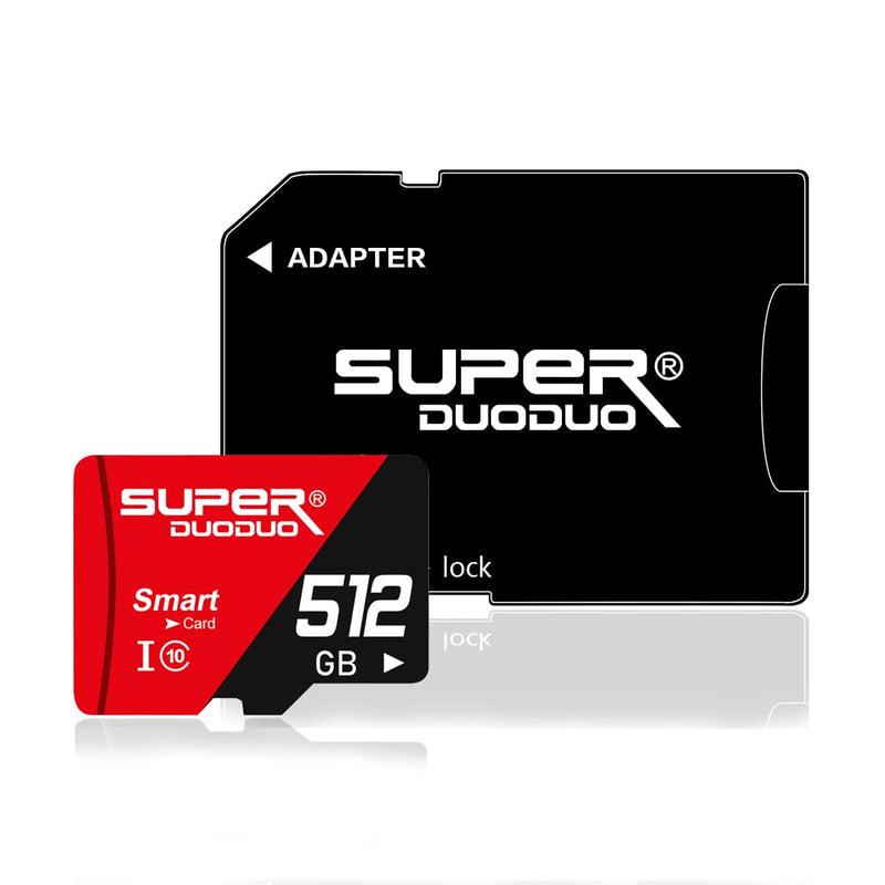 [Australia - AusPower] - 512GB Micro SD Card with SD Card Adapter SD Memory Cards (Class 10 High Speed) TF Card for Camera Phone Computer Game Console, Surveillance, e-Reader, Drone XHH-512GB 