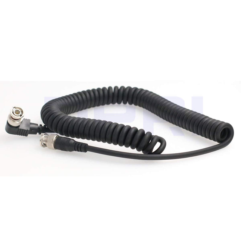 [Australia - AusPower] - DRRI 1080p 3G HD-SD BNC to Right Angle BNC Spring Video Cable 75ohm for Teradek/Steadicam configurations Camera Monitor Elbow to straight BNC 