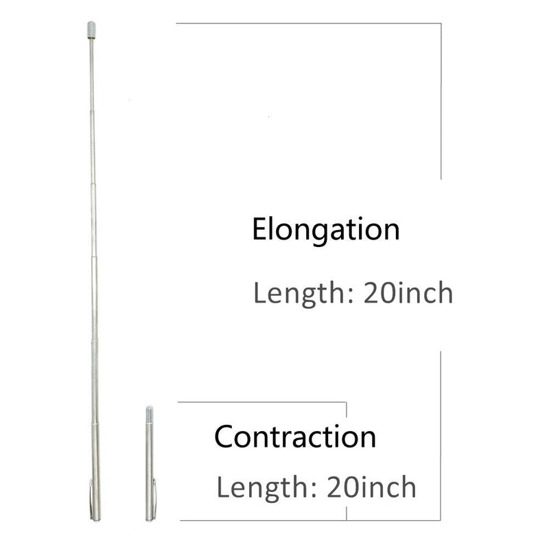 [Australia - AusPower] - Pocket Pointer with Clip Extends to 50cm Length Hand Pointer Extendable Telescopic Retractable Pointer Handheld Presenter Classroom Whiteboard Pointer 