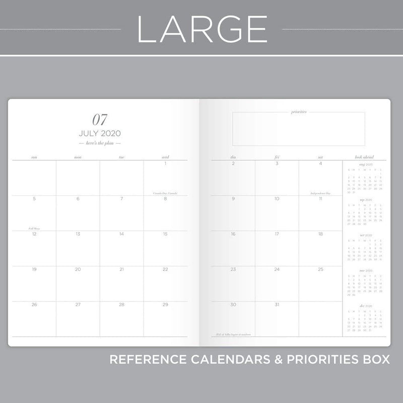 [Australia - AusPower] - Academic Planner 2020-2021, Cambridge Monthly Planner, 8-1/2" x 11", Large, Workstyle, Gray (1442-091A-30) Large Gray 