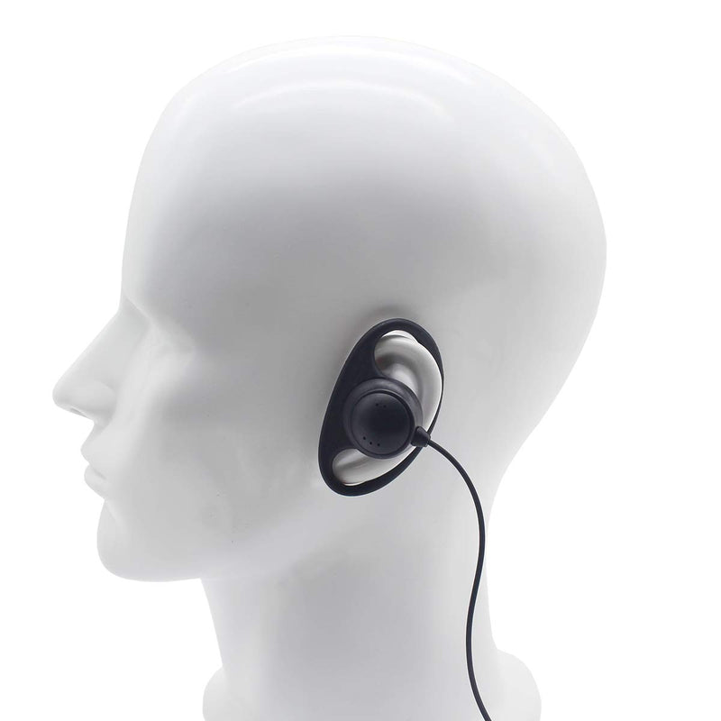 [Australia - AusPower] - Karier 2 Pin D Shape Earpiece with PTT Mic for 2pin Baofeng Kenwood Nexedge Hytera Puxing Wouxun Radio UV-82HP UV-82 UV-5R UV5RA BF-F9 BF-F8HP BF-888S TK250 TK260 TH-215 H-777 RT21 RT22 GT-3TP(2 Pack) 