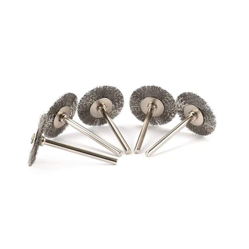 [Australia - AusPower] - JIUNENG 50Pcs 25mm Stainless Steel Wire Wheel Brush Sets T-Type with 1/8 Inch Shank Polishing Wheels Rotary Tool for Cleaning,Deburring and Surface-Finishing 50Pcs T-Type 