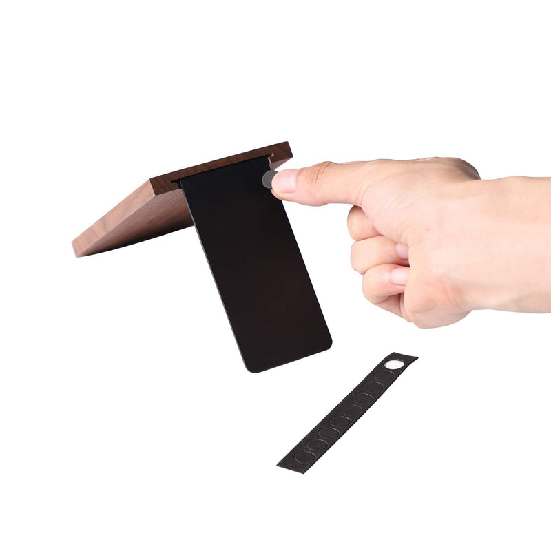 [Australia - AusPower] - Muso Wood Book Ends for Shelves, Non-Slip Bookends, Heavy Duty Wooden Bookend Support for Books and Movies (Walnut 1 Pairs) Walnut-1 Pairs 