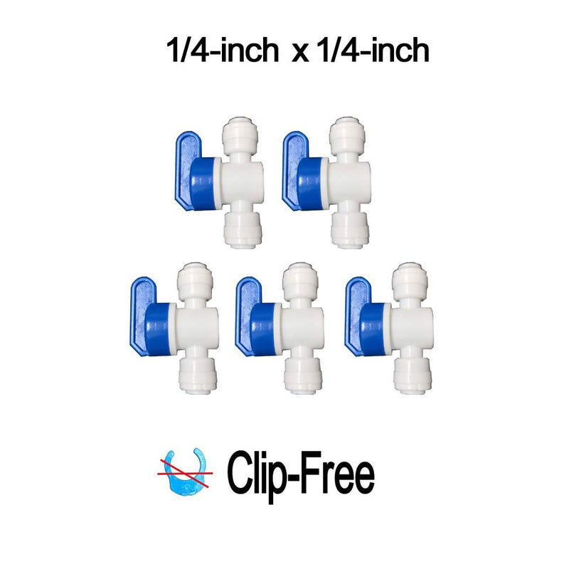 [Australia - AusPower] - Malida Quick Connector Ball Valve, Water Tube Fitting,1/4" Tube OD,for RO Water Systems,Water Purifiers Water Filters,Pack of 5 