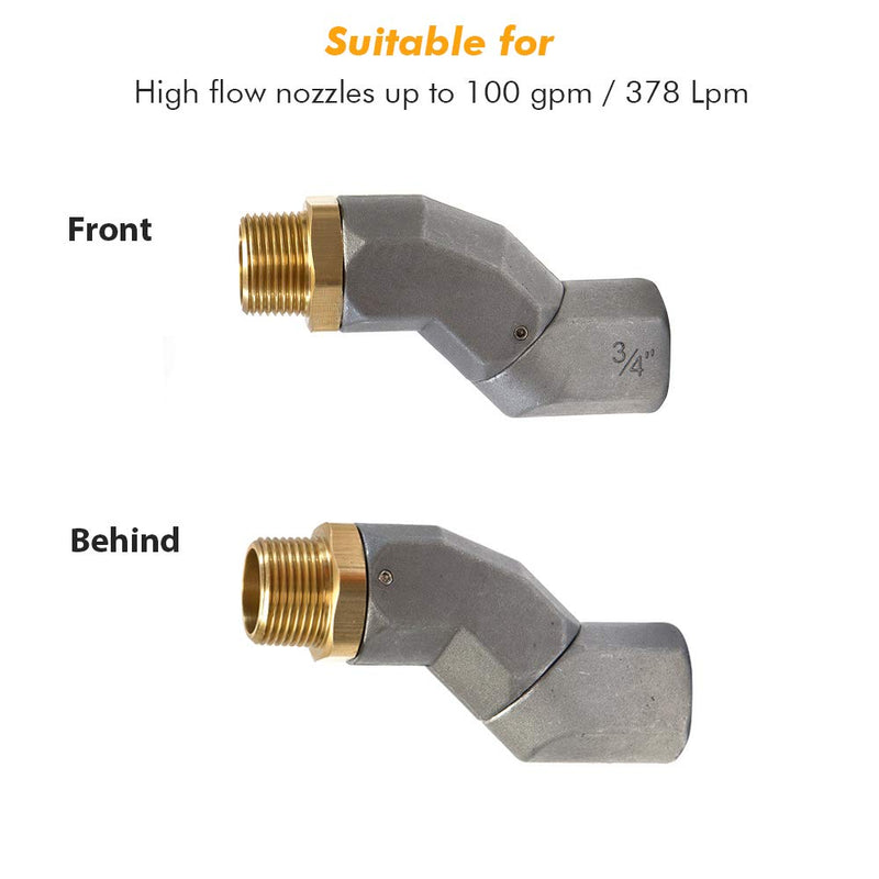 [Australia - AusPower] - 3/4 Inch Fuel Hose Swivel 360 Rotating Connector for Fuel Nozzle Multi Plane Fuel Plane Swivel 