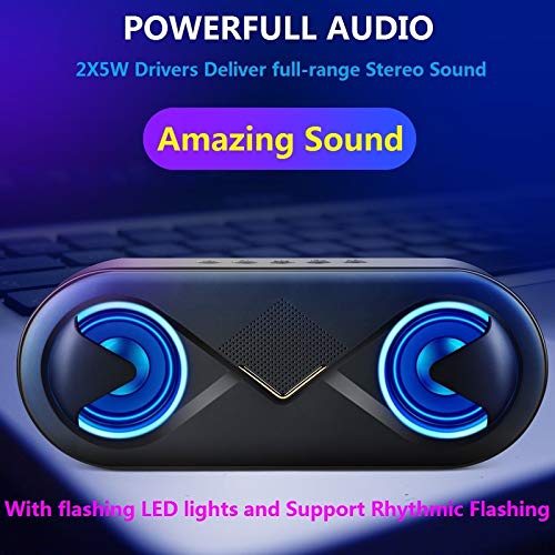 [Australia - AusPower] - iTalkes YIDAOYI 360° Portable Wireless Speaker10W HD Crystal Clear Stereo Sound Wireless Speaker with Rich Bass Built-in Mic 2000mAh Battery with12 Hours+ Playtime Handsfree for Home Office Travel 