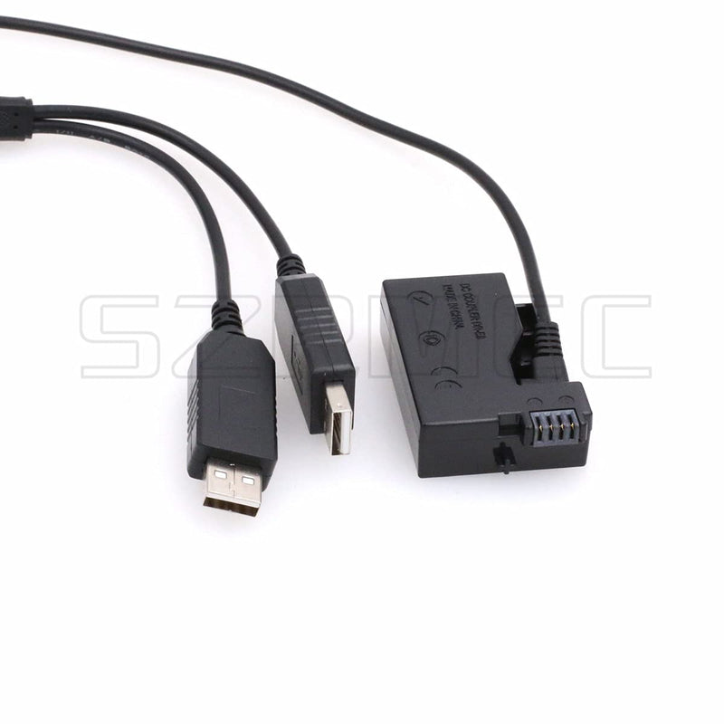 [Australia - AusPower] - SZRMCC Dual USB to LP-E8 DR-E8 DC Coupler Dummy Battery for Canon EOS 550D 600D 650D 700D T2i T3i T4i X4 X5 
