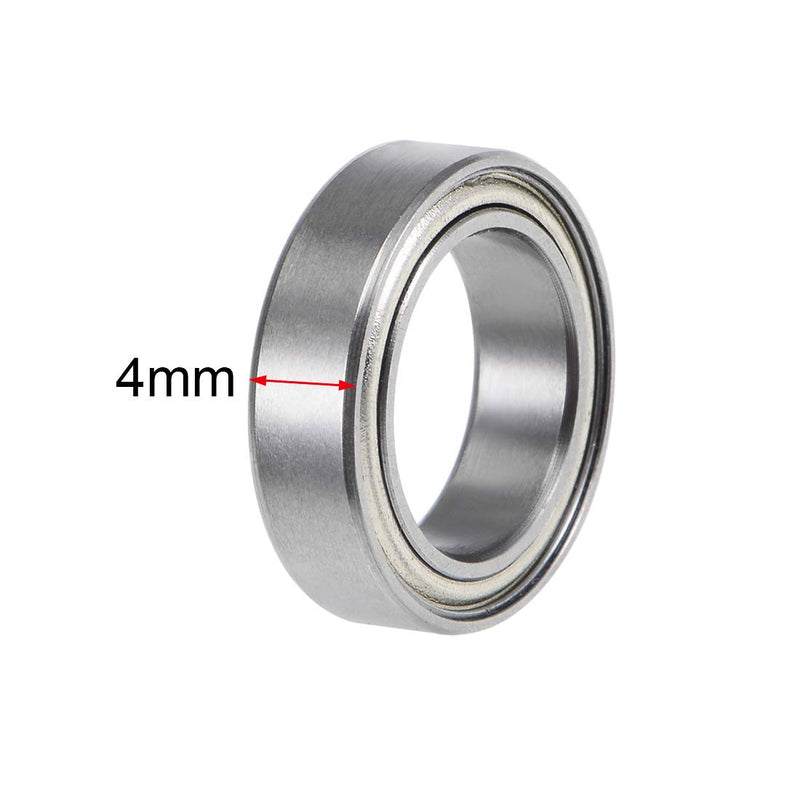 [Australia - AusPower] - uxcell 6700ZZ Deep Groove Ball Bearings Z2 10mm x 15mm x 4mm Double Shielded Chrome Steel 10pcs 10x15x4mm 