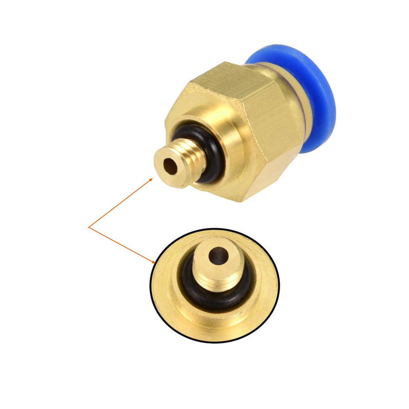 [Australia - AusPower] - uxcell Straight Pneumatic Push to Quick Connect Fittings M5 Male x 4mm Tube OD 10pcs 