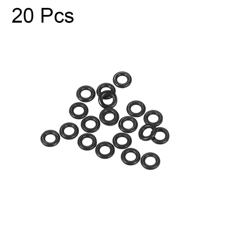 [Australia - AusPower] - uxcell Nitrile Rubber O-Rings 4mm OD 2mm ID 1mm Width, Metric Buna-N Sealing Gasket, Pack of 20 4x2x1mm 