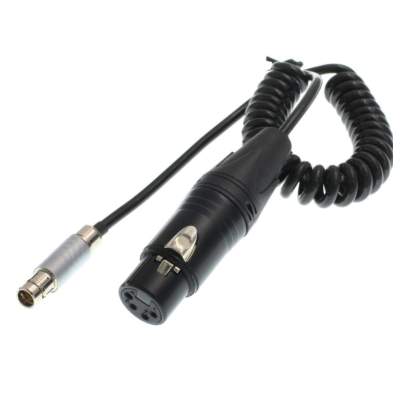 [Australia - AusPower] - Eonvic Fisher RS 3pin Male to Female 4Pin XLR Power Coiled Cable for TILTA or ARRI Alexa 