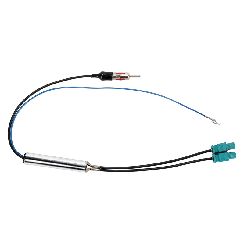 [Australia - AusPower] - Anina Car Radio Antenna Adapter Dual Fakra to DIN Aerial Adaptor Factory to Aftermarket Car Radio Receiver/GPS Head Unit for Ford VW Mercedes Seat Skoda BMW 
