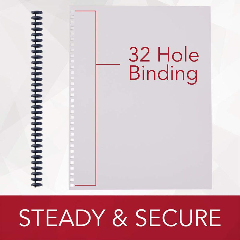 [Australia - AusPower] - Swingline GBC Binding Spines / Spirals / Coils, 1/2" Diameter, 85 Sheet Capacity, ProClick, Black, 25 Pack (25156600) 