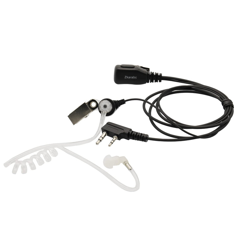 [Australia - AusPower] - Zkarabc Walkie Talkies Earpiece with Mic 2 Pin Acoustic Tube Headset Compatible with Kenwood BF-888S UV-5R Retevis H-777 RT22 Puxing Wouxun (5 Pack) 