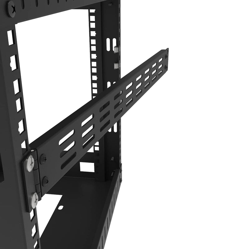 [Australia - AusPower] - Jingchengmei 1U Hinged Blank Panel - Slot Vented Server Rack Panel for 19-Inch Network Cabinet or Server Rack Enclosure Black (1UVBPHN, Black) 