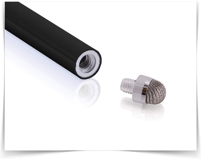 [Australia - AusPower] - The Friendly Swede Stylus Pens for Touch Screens - Micro-Knit Mesh Tip Capacitive Stylus Pen for Tablets and Phone, with Replaceable Fiber Tip Design (3 Pack) Pink + Black + Grey 