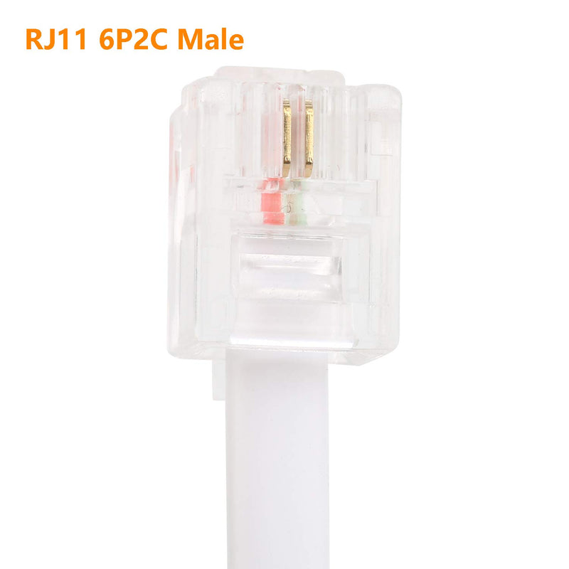 [Australia - AusPower] - Uvital in-line DSL Filter Splitter/in-line DSL Filter RJ11 6P2C Male to 2 Female Telephone Modem ADSL Splitter Filter White 2 Pack 