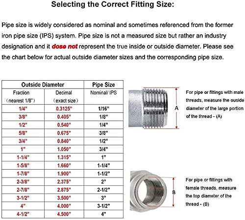 [Australia - AusPower] - Beduan 1/4" Mini Ball Valve, Stainless Steel Male x Male NPT Thread Shut-Off Valve 1/4 Inch Male Thread 