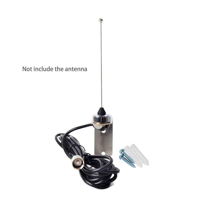 [Australia - AusPower] - UAYESOK NMO Trunk Lip Antenna Mount NMO Cable 3/8" to 3/4" Hole Mount with L-Bracket and RG-58 Coax Cable PL259 for Mobile Vehicle Radio VHF/UHF/CB Radio NMO Antenna 