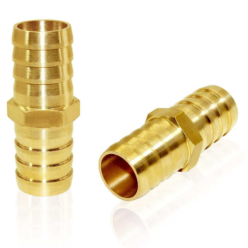 [Australia - AusPower] - Joywayus 3/4" ID Hose Barb Fitting Hex Union Brass Adapter Water/Fuel/Air(Pack of 10) 0.75 Inch 10PCS 