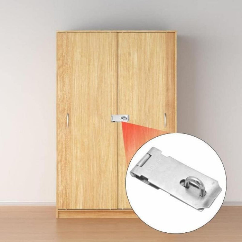 [Australia - AusPower] - Stainless Steel Sliding Screen Door Lock Bathroom Compartment Lock Barn Door Latches (Paperback Silver) Paperback silver 