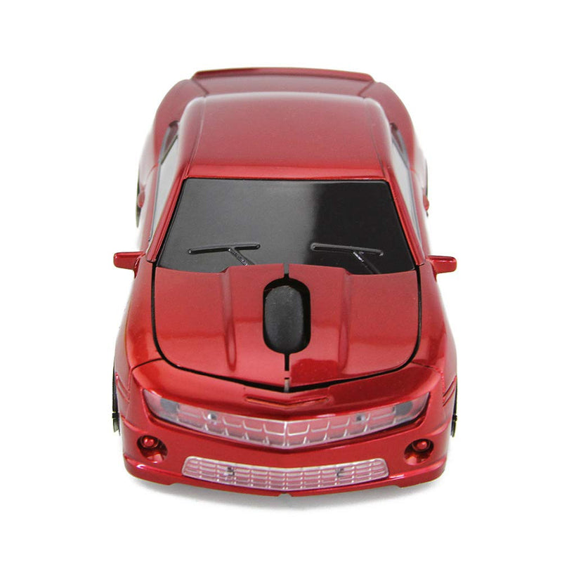 [Australia - AusPower] - ECOiNVA for Wireless Sports Car Mouse Desktop Laptop Computer Optical Mouse Mice AAA Battery Nano USB 2.4GHz (Red) Red 