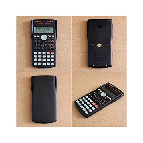[Australia - AusPower] - JOINUS JS-82MS-A, Handheld Multi-Function 2-Line Display Digital LCD Scientific Calculator, Black, 3.3" x 6.1" x 0.5" 
