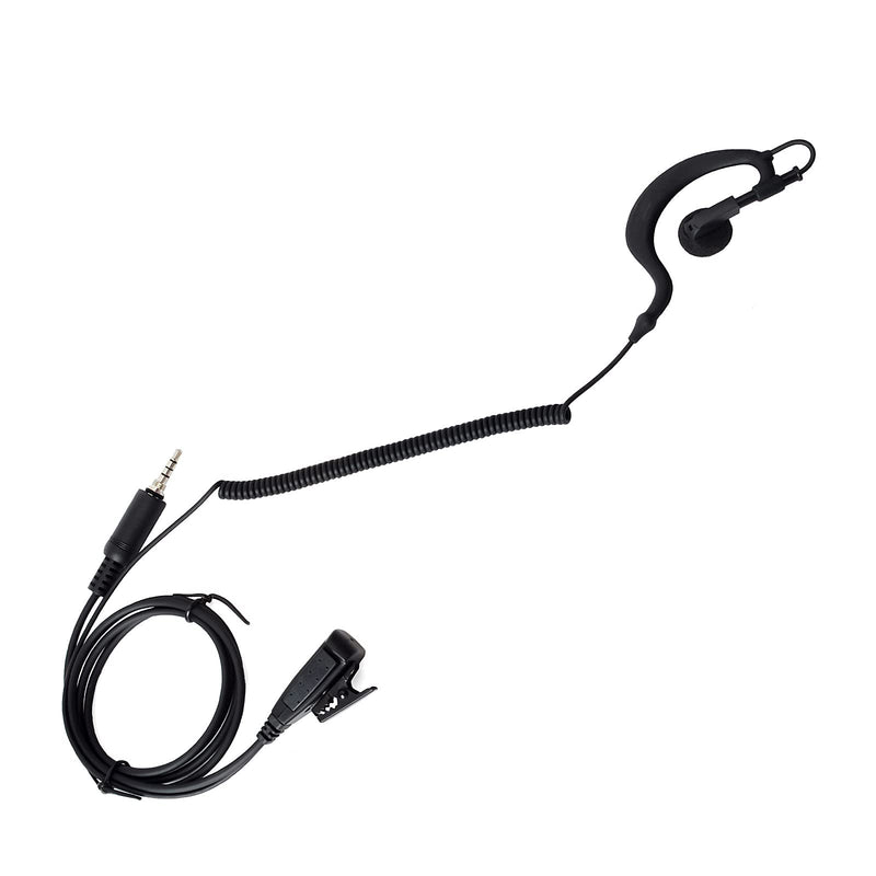 [Australia - AusPower] - HYSHIKRA G Shape Earpiece, Coiled Cable Headset with Lapel PTT Mic for YAESU/Vertex VX-6 VX-6E VX-6R VX-7E VX-7R Icom IC-4300 IC-4300L Handheld Walkie-Talkie Transceiver 