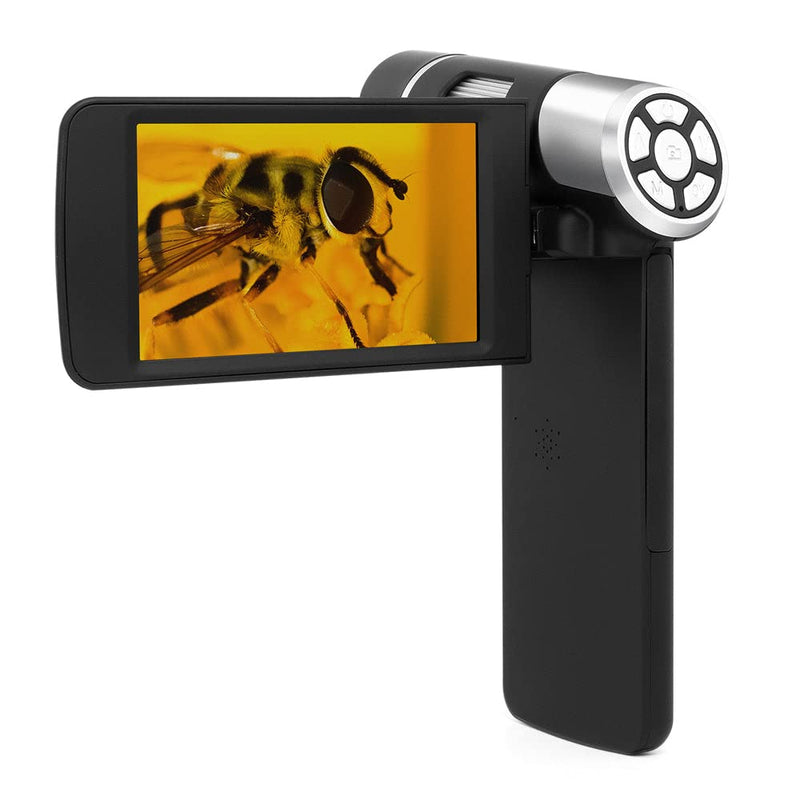 [Australia - AusPower] - Andonstar AD203 Handheld Digital Microscope, FHD Portable Microscope 4 Inch Rotatable Monitor, USB Pocket Microscope for Adults Kids, Coin Inspection Microscope, Loupe Magnifier, PC View, 32GB(Black) BLACK 