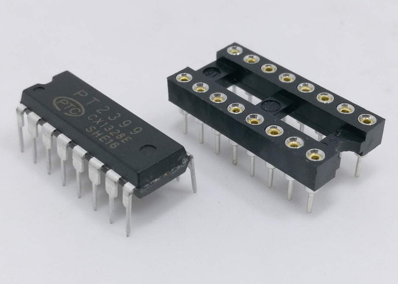 [Australia - AusPower] - 12 pcs PT2399 Echo delay IC incl. 12 pcs 16-pin IC sockets 
