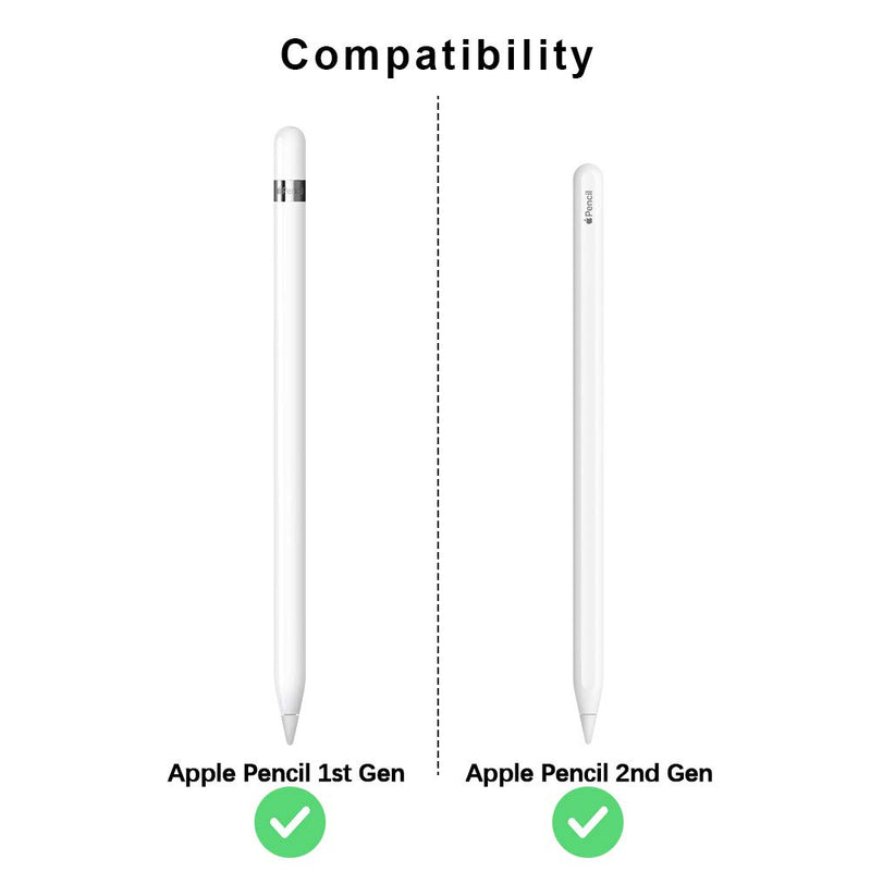 [Australia - AusPower] - TITACUTE Compatible with Apple Pencil Tip, iPencil Nibs 2 Pack for iPad Pen 2nd Generation Tips Stylus Pencil Nib Replacement for Apple Pencil 1st Gen & 2nd Generation White 