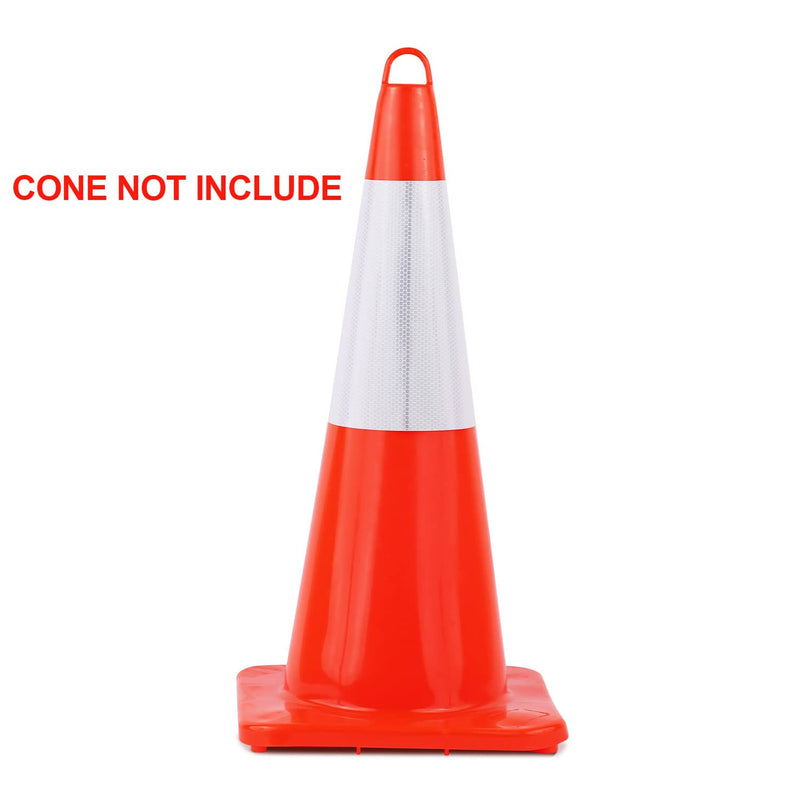 [Australia - AusPower] - [4 Pack] Traffic Safety Cones Reflective Collars 4 Pack White 