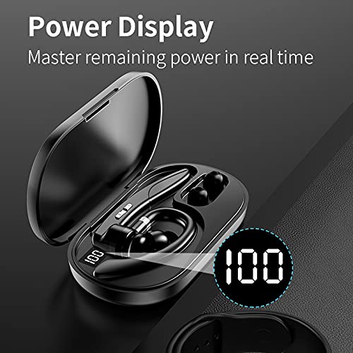 [Australia - AusPower] - Grntprnt Bluetooth Headset with Microphone for Cell Phones, Wireless Bluetooth Earpieces Noise Cancelling, Hands Free Earphones for DrivingBusinessOffice, Black 