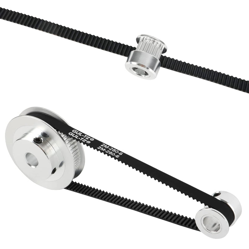 [Australia - AusPower] - 8 pcs 3D Printer Timing Belt，GT2 Timing Belt Closed Loop Rubber Length 110mm 112mm 158mm 160mm 200mm 280mm 400mm 610mm, Width 6mm 