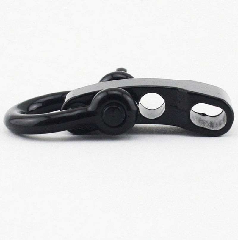 [Australia - AusPower] - Hewnda 10 Sets Stainless Steel Bow Shackle - of Alloy Umbrella Rope Buckle, Adjustable D Buckle Umbrella Rope Bracelet Buckle Survival U Shape （Black） 