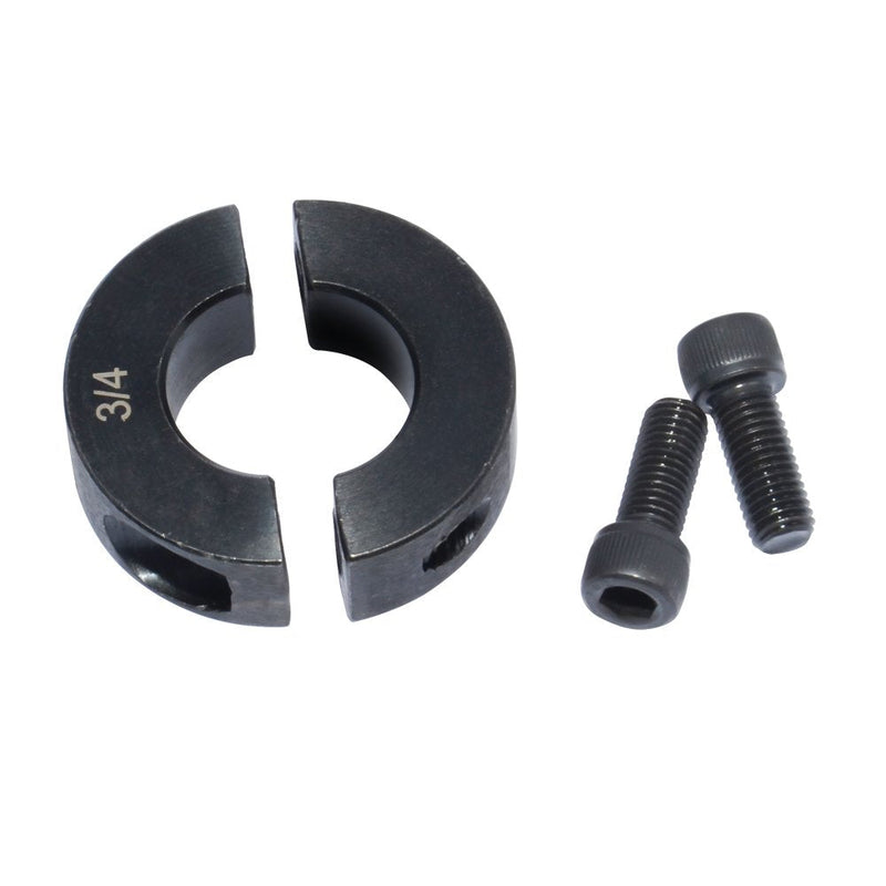 [Australia - AusPower] - KZNANZN 5/8" Bore OD 1-5/16" Shaft Collars Double Split Black Oxide Set Screw Style 4Pcs 5/8" Double Split Clamp-On 