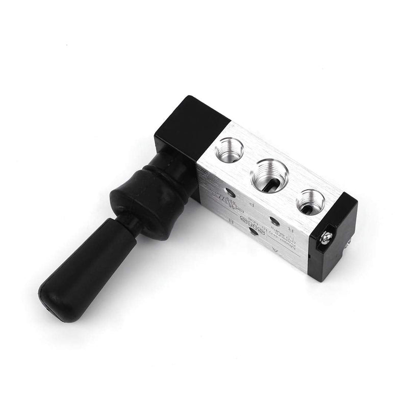 [Australia - AusPower] - SNS 4H210-N08 1/4 NPT Aluminium Alloy Hand Valve 5 Way 2 Position Electric Solenoid Valve Manual Controlled Direct Acting Type 