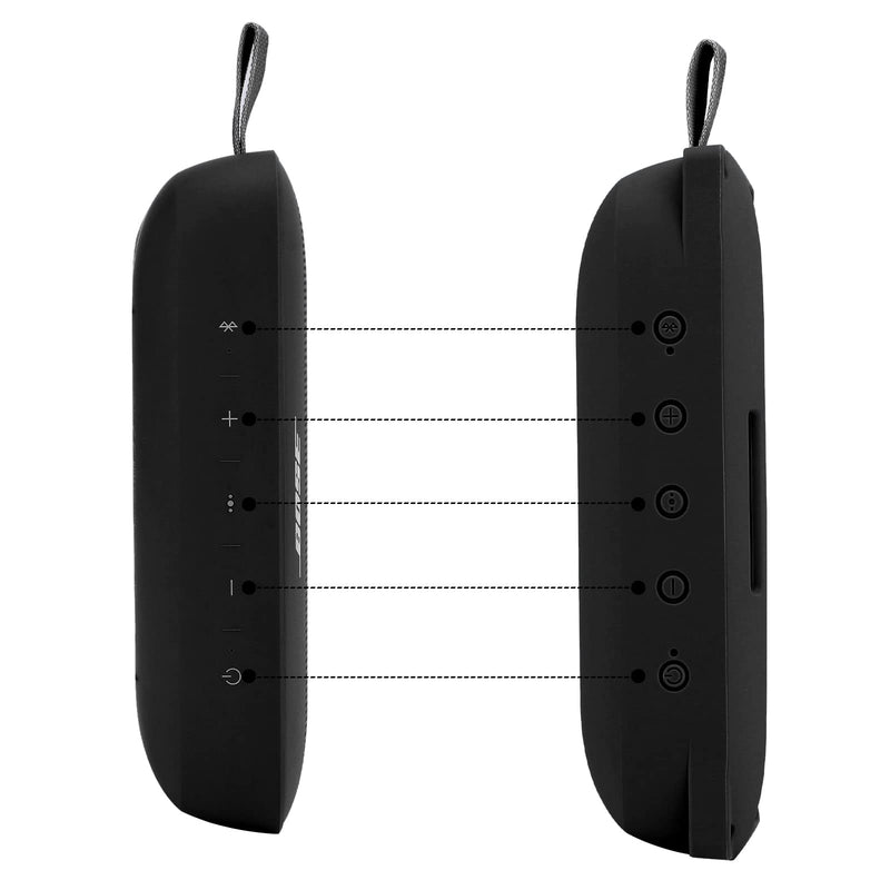[Australia - AusPower] - co2CREA Soft Silicone Case Replacement for Bose SoundLink Flex Bluetooth Portable Speaker (Silicone Case, Black Case) 