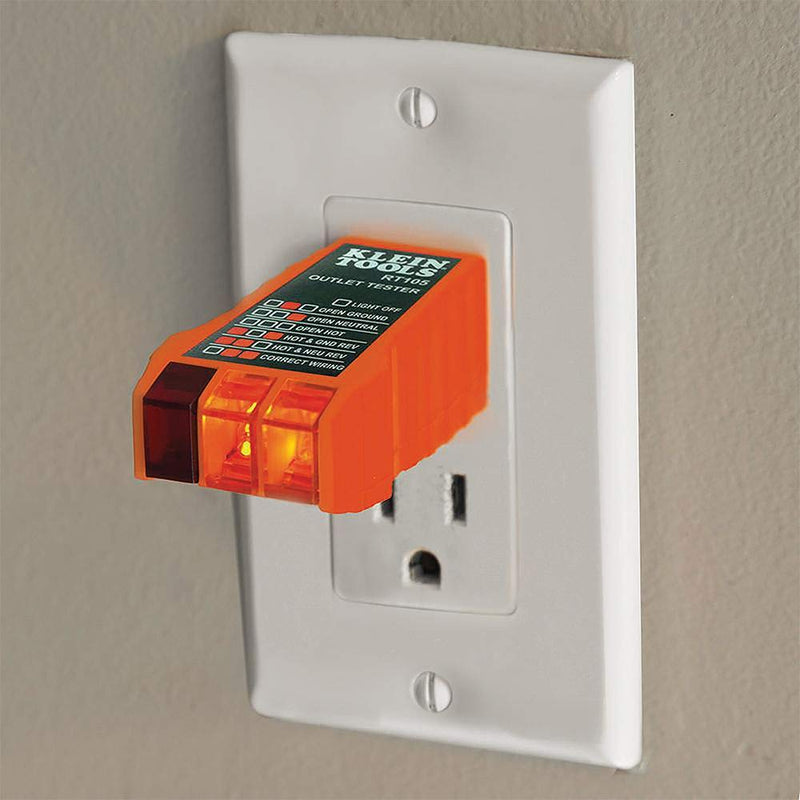 [Australia - AusPower] - Klein Tools NCVT2PKIT Non-Contact Voltage Tester with Outlet Tester, 12-48V AC or 48 - 1000V AC Dual Range for Broad Application Volt Tester w/ Receptacle Tester 