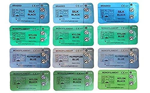 [Australia - AusPower] - Suturing Doctor Pads 2pc Set - Flesh Skin-Tone Colour with Free 12 x Needles and Free 1 x Needle Holder - Start Practicing Straight Away! As seen on The BBC TV 