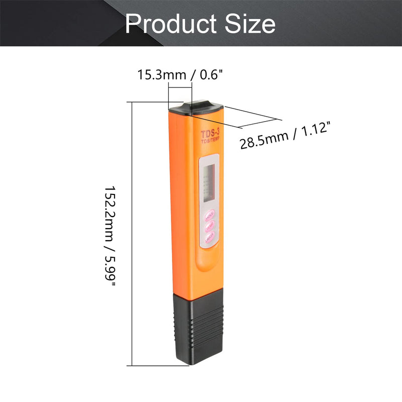 [Australia - AusPower] - Othmro TDS Meter Digital Water Tester ppm TDS&EC Meter Quality Tester Orange 1 PCS 1Pcs Orange 