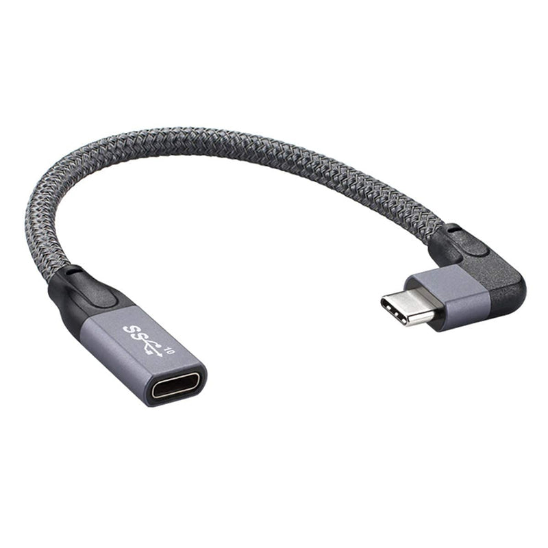 [Australia - AusPower] - Chenyang USB C Cable,USB Type C Male to Female Extension Cable 90 Degree Angled with Sleeve for Phone Tablets Hard Drives Laptop Right Angled 