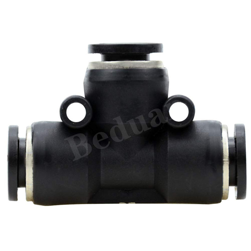 [Australia - AusPower] - Beduan Push to Connect Air Fitting, 5/32 inch or 4mm Tube OD Pneumatic Tee Union Fitting Push Lock(Pack of 10) 