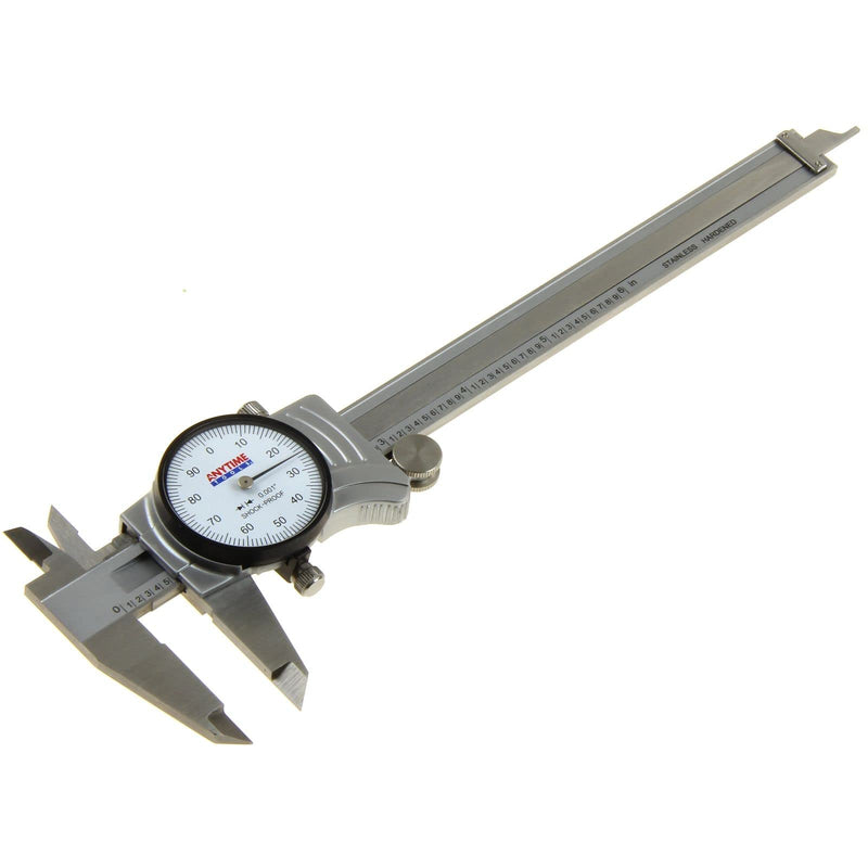 [Australia - AusPower] - Anytime Tools Premium Dial Caliper 6"/0.001" Precision Double Shock Proof Solid Hardened Stainless Steel 6" 