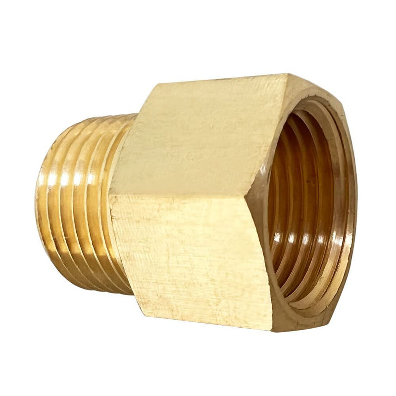 [Australia - AusPower] - Pysrych 2pcs 3/8" NPT Male to 3/8" BSPP Female Adapter Brass Pipe Fitting 3/8" NPT Male x 3/8" BSPP Female 