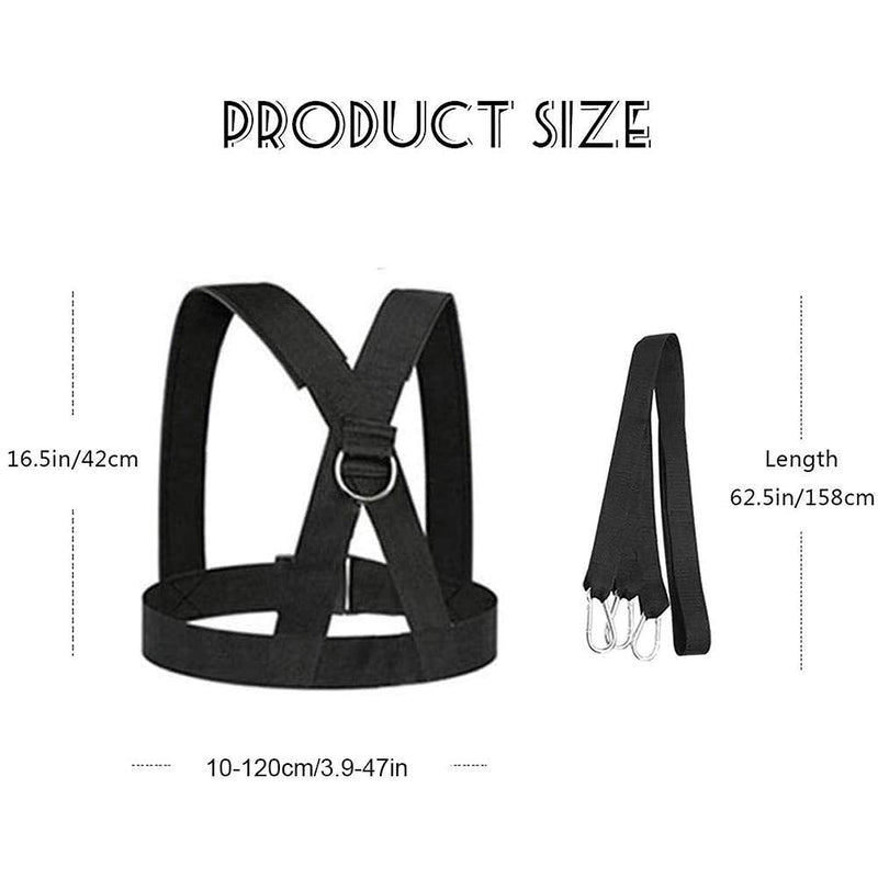 [Australia - AusPower] - OYINDIZ Sled Harness, Weight Speed Sled Workout Tire Pulling Harness Resistance and Assistance Trainer Physical Training Resistance Rope Football Training Equipment Harness for Men and Women 