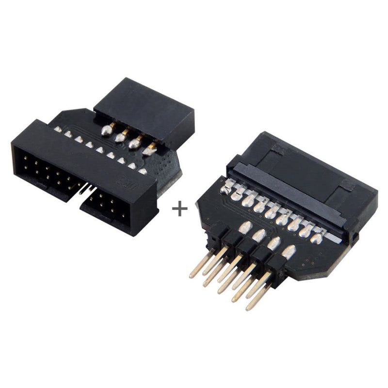[Australia - AusPower] - CY 1set USB 2.0 9Pin Housing Reversible to Motherboard USB 3.0 20pin Header Female Adapter 