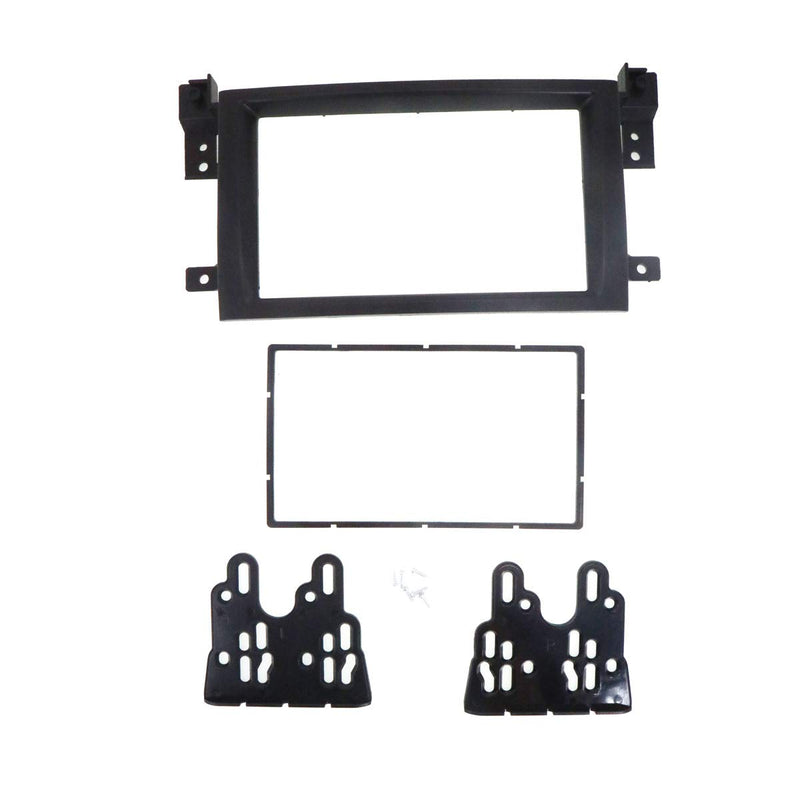 [Australia - AusPower] - YuYue Radio Stereo Panel for Suzuki Grand Vitara 2005 2006 2007 2008-2017 2 Din Car Radio Frame Fascia Panel DVD Stereo CD Panel Dash Mount Refit Installation Trim Kit Frame (Black) Black 