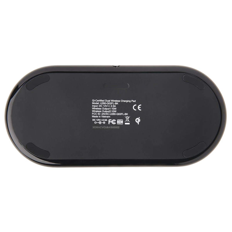 [Australia - AusPower] - Tripp Lite Dual Wireless Charging Pad Qi-Certified for iPhone Android Black (U280-Q02FL-BK) 